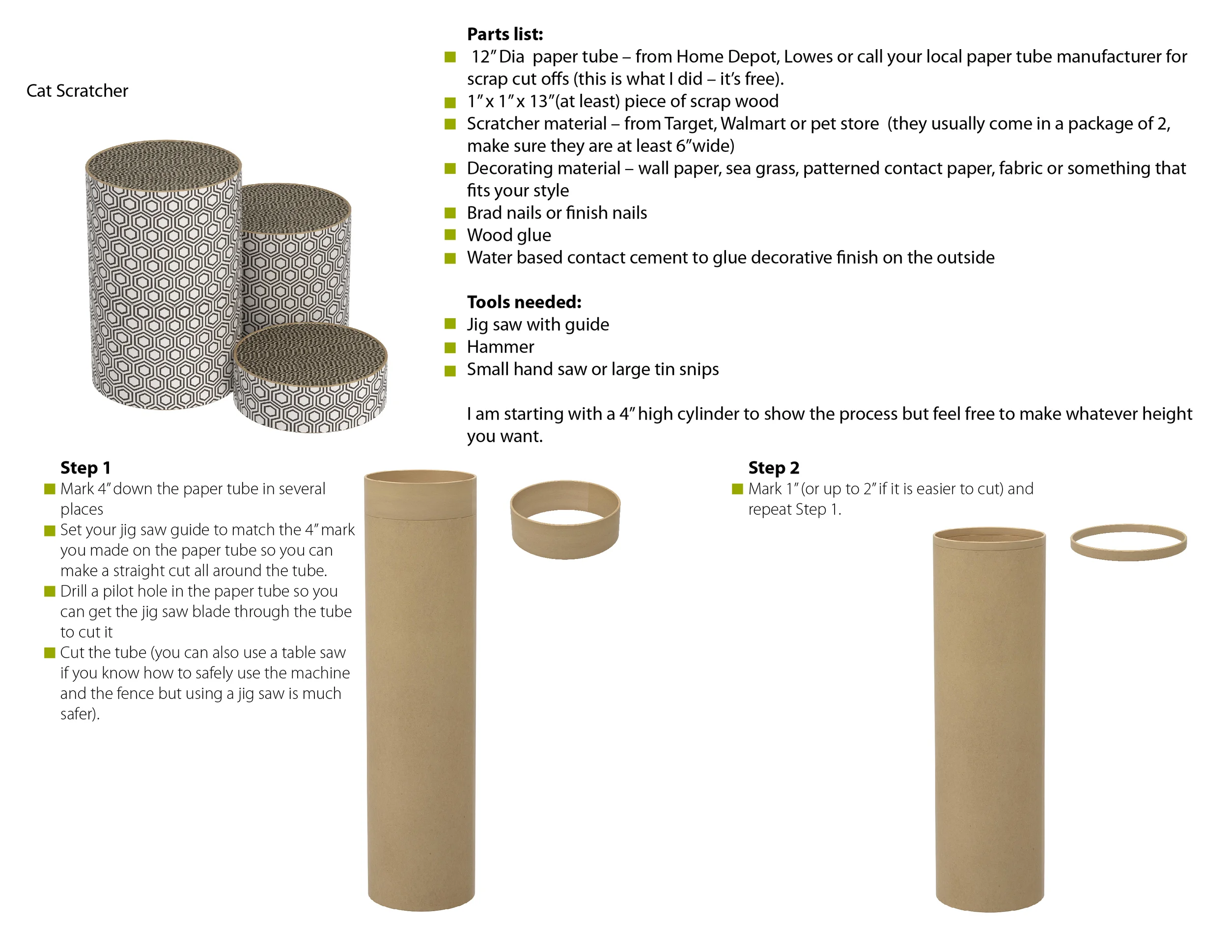 DIY Cat Scratcher — product design study