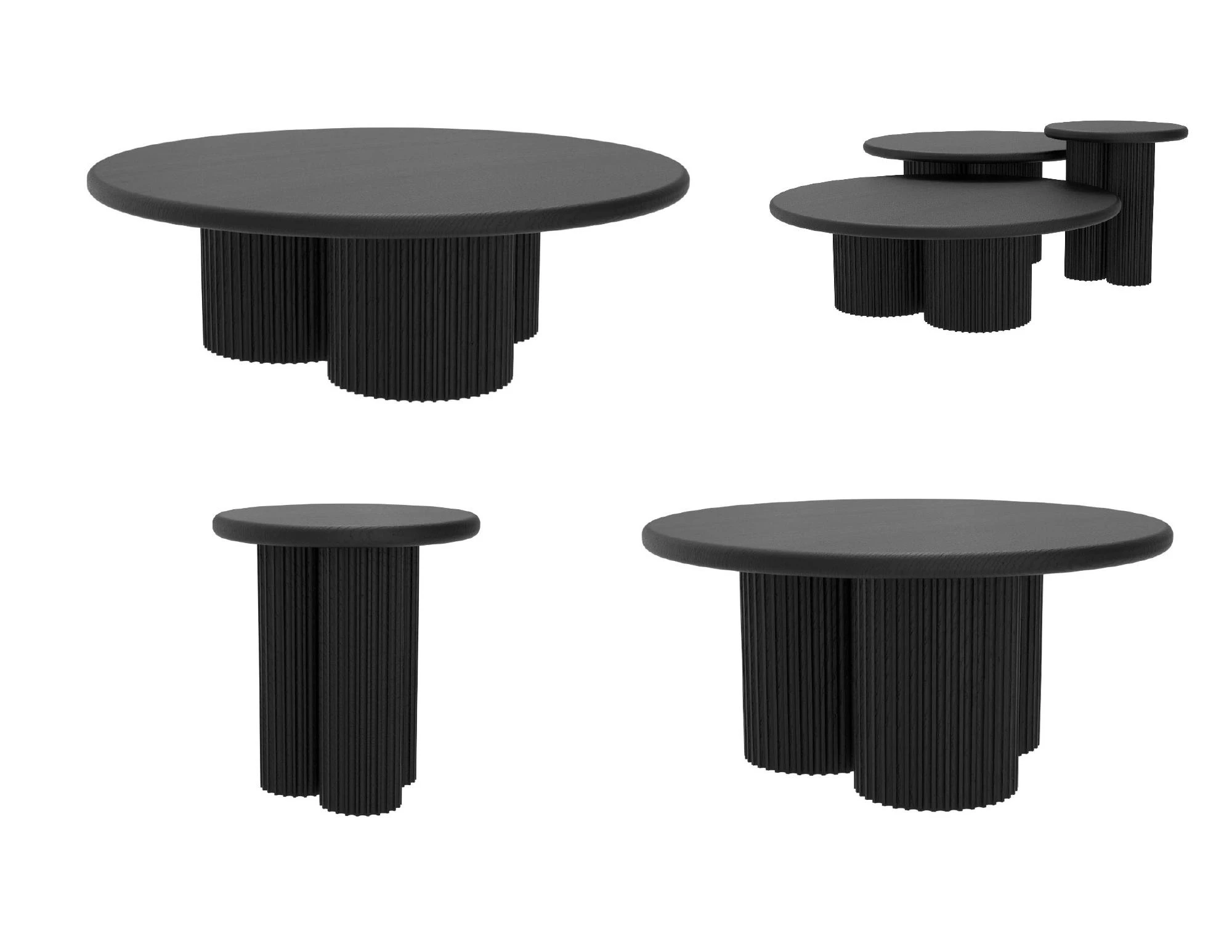 Accent Table Concepts — October 2024 — Coffee Table
36″ Diameter x 9″ H
Coffee Table
16″ Diameter x 18″ H
Coffee Table
36″ Diameter x 3.5″ H