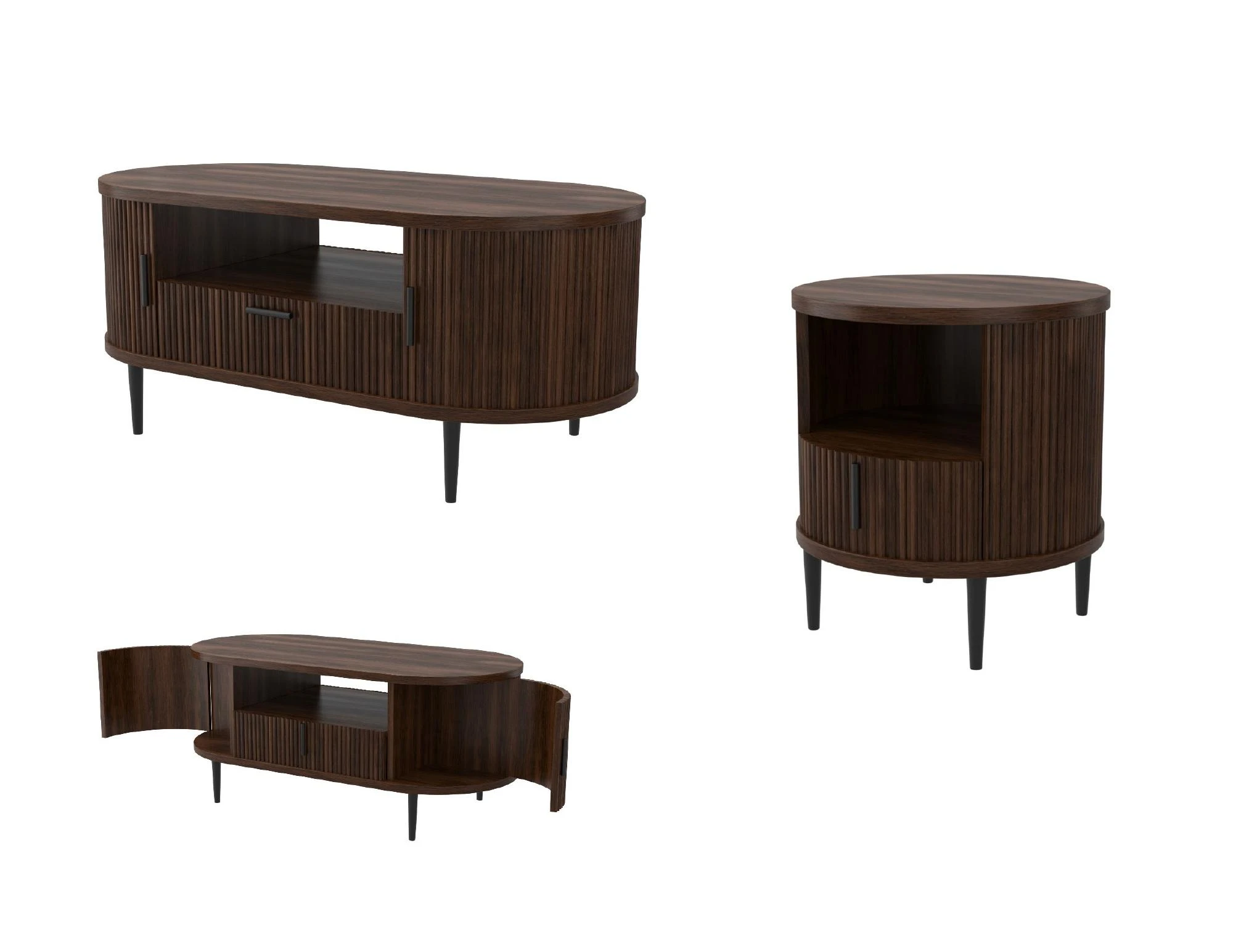 Accent Table Concepts — October 2024 — Coffee Table
46″ W x 22″ D x 20″ H
End Table
20″ Diameter x 22″ H