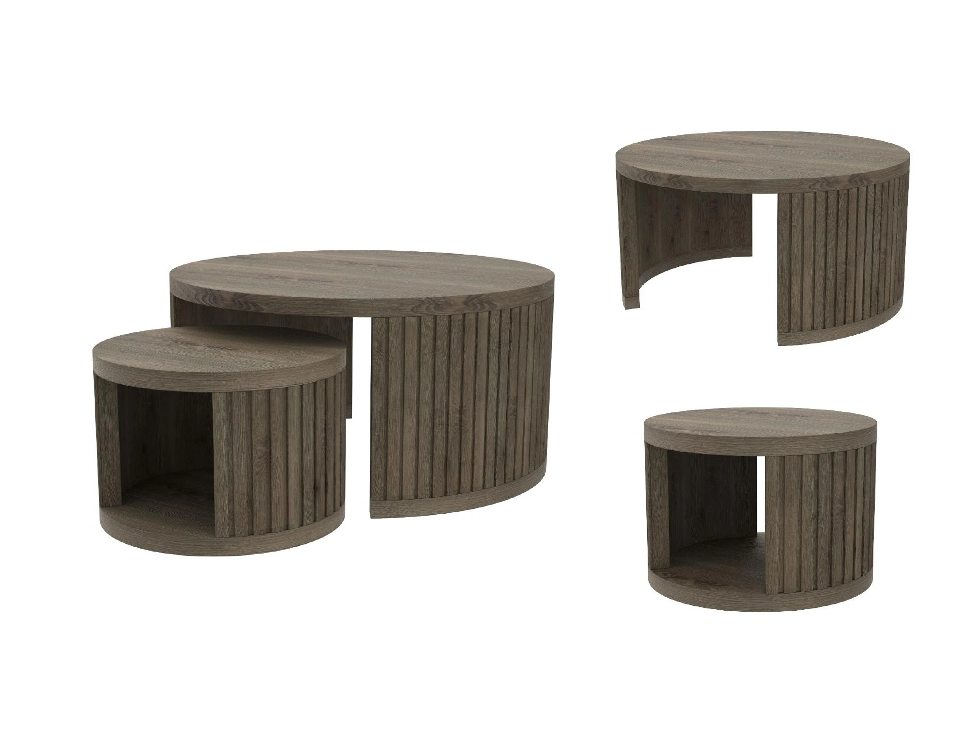 Accent Table Concepts — October 2024 — Nesting Tables
Small Table - x 20″ Diameter x 18″ H
Big Table – 35″ Diameter x 14″ H