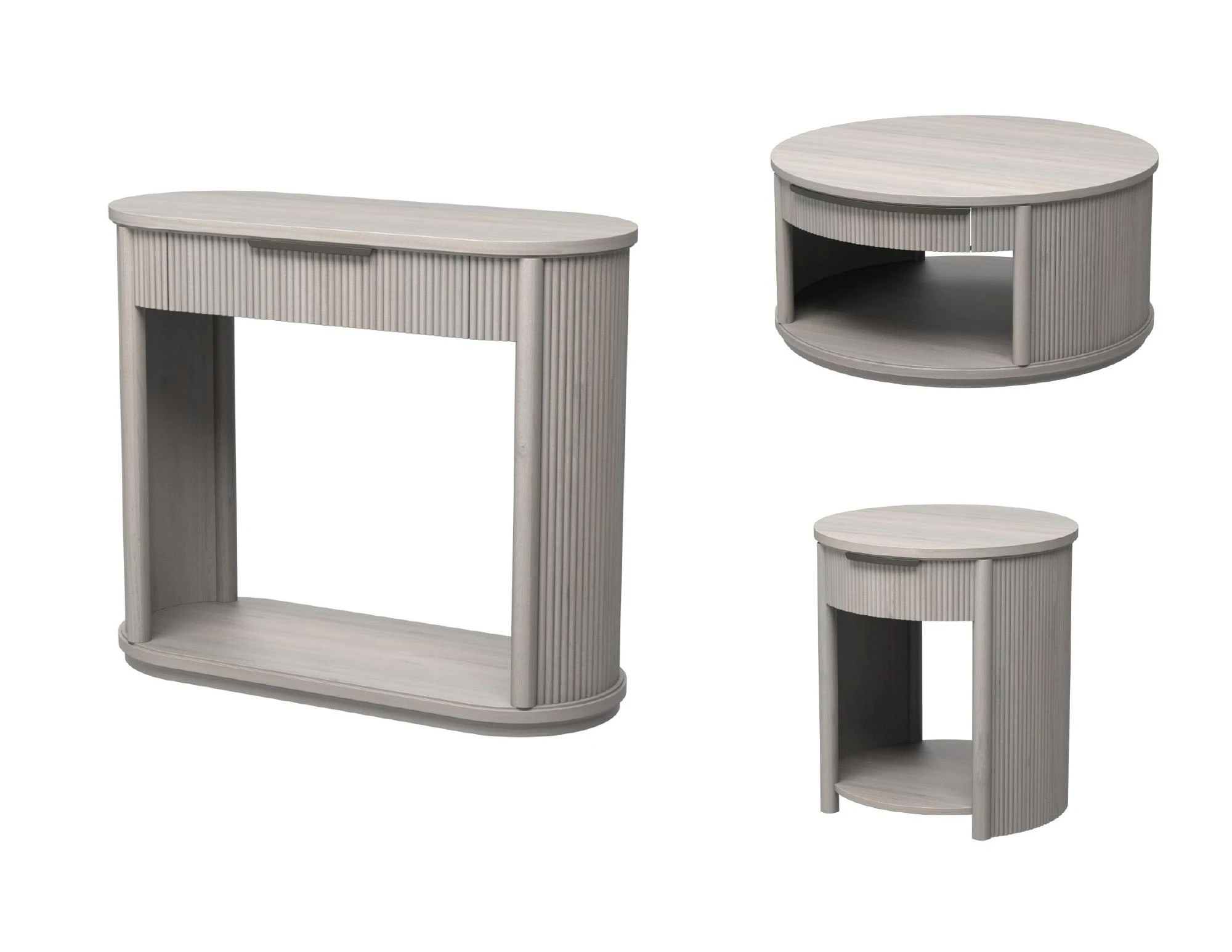 Accent Table Concepts — October 2024 — End Table
22″ W x 22″ D x 24″ H
Coffee Table
36″ W x 36″ D x 18″ H
Console Table
36″ W x 14″ D x 30″ H