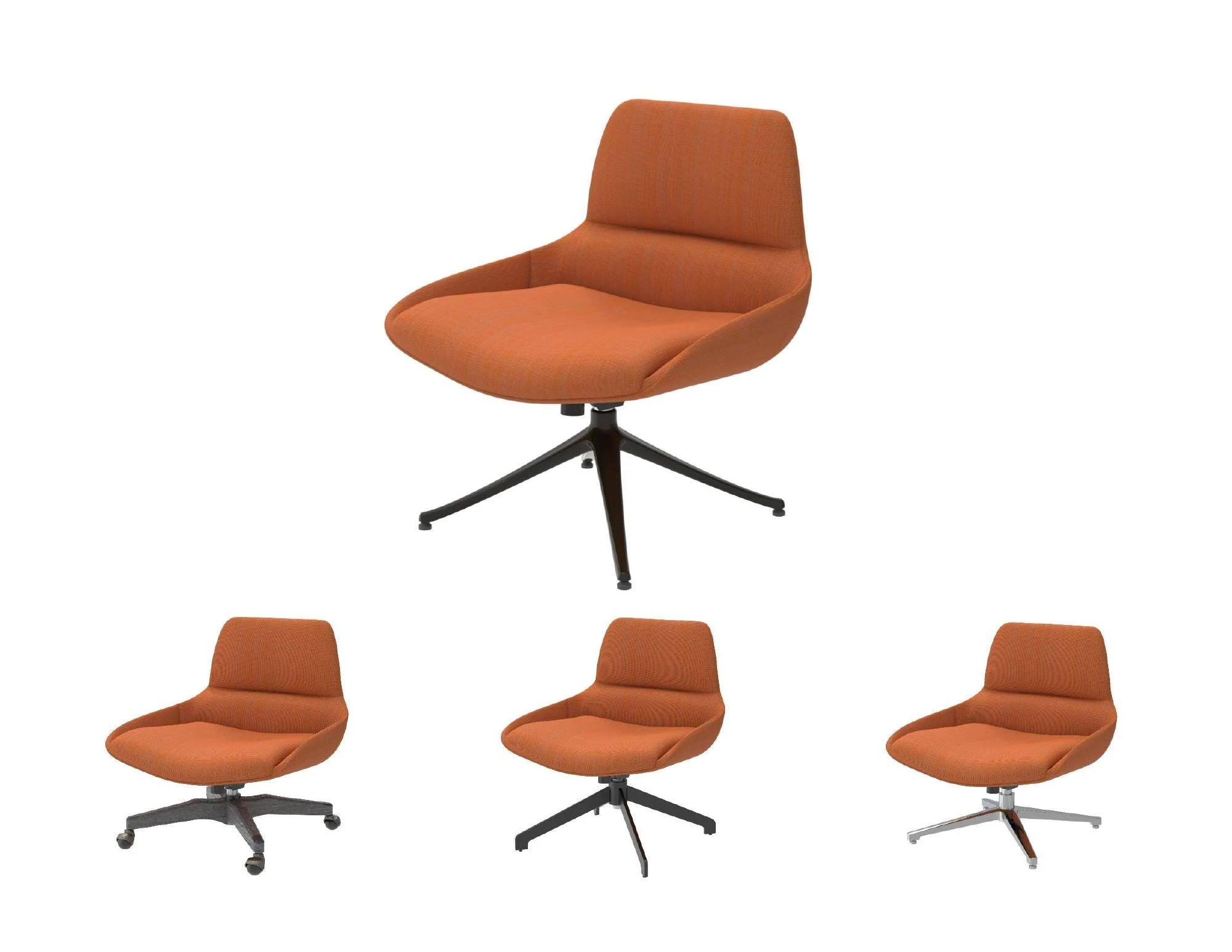 Hybrid Chair Concepts — • Comes with casters and glides
• Seat adjustable from 14” to 19”
• Adjustable Tilt/Rocking Mechanism
Hybrid Chair
Overa