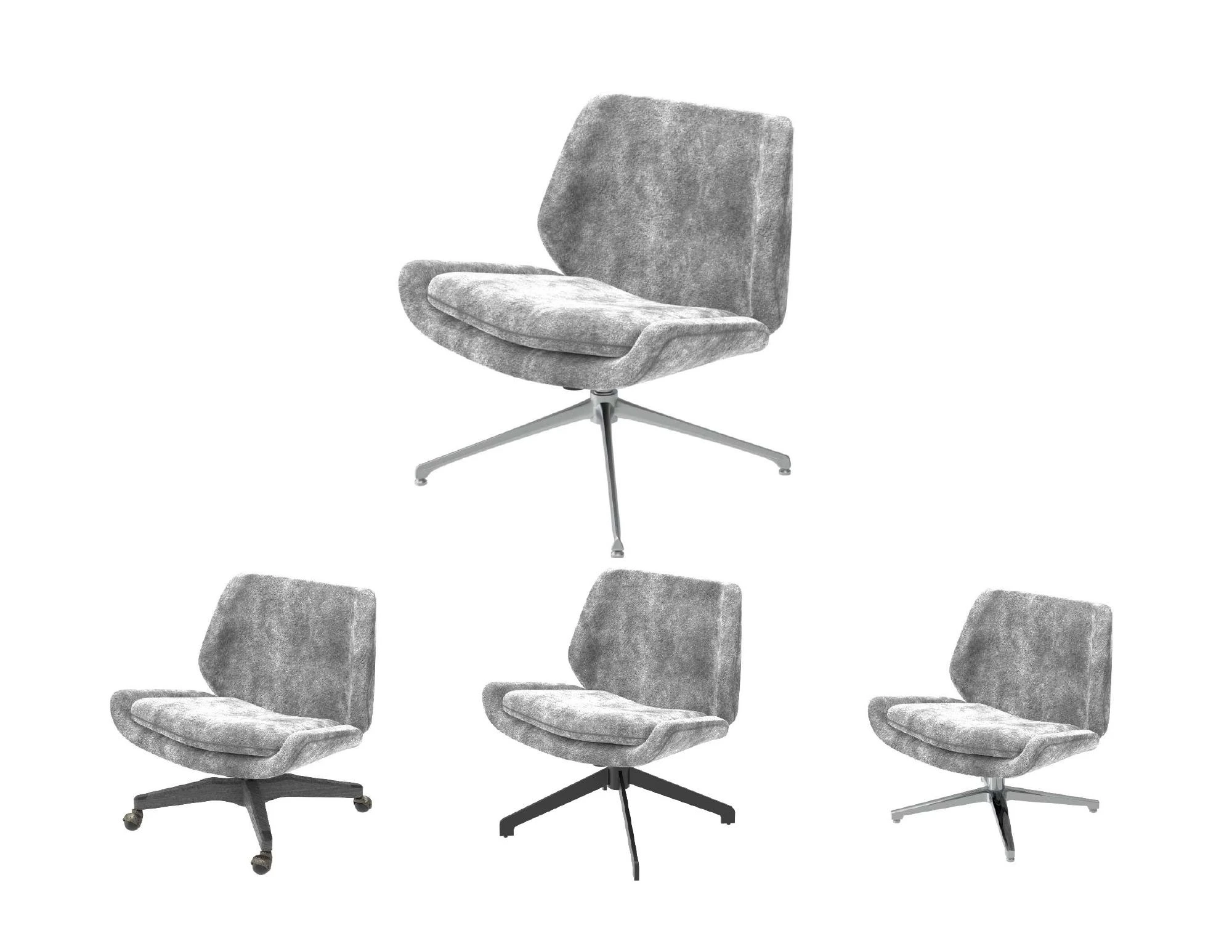 Hybrid Chair Concepts — • Comes with casters and glides
• Seat adjustable from 14” to 19”
• Adjustable Tilt/Rocking Mechanism
Hybrid Chair
Overa