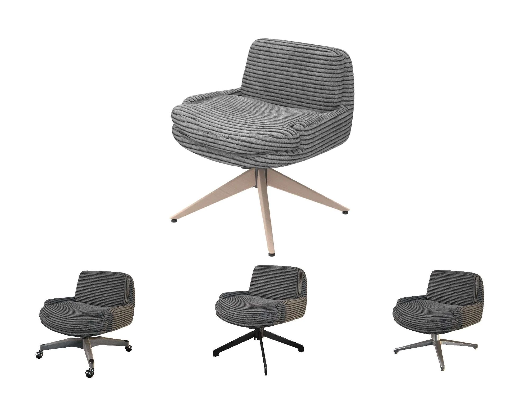 Hybrid Chair Concepts — • Comes with casters and glides
• Seat adjustable from 14” to 19”
• Adjustable Tilt/Rocking Mechanism
Hybrid Chair
Overa