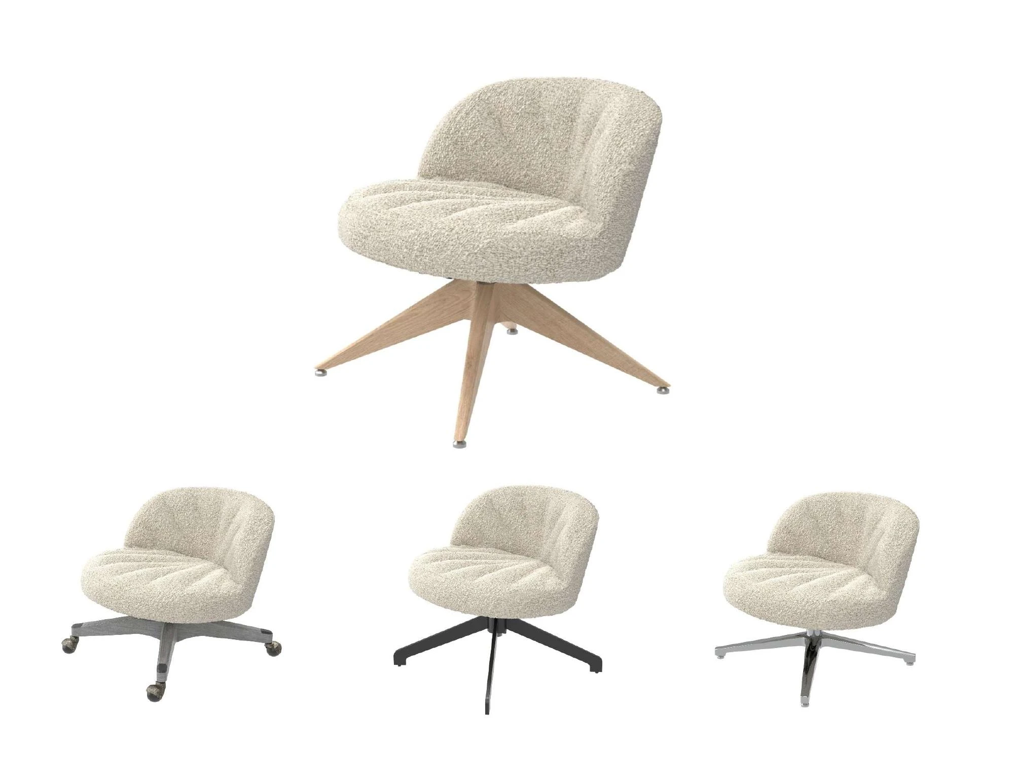 Hybrid Chair Concepts — • Comes with casters and glides
• Seat adjustable from 14” to 19”
• Adjustable Tilt/Rocking Mechanism
Hybrid Chair
Overa
