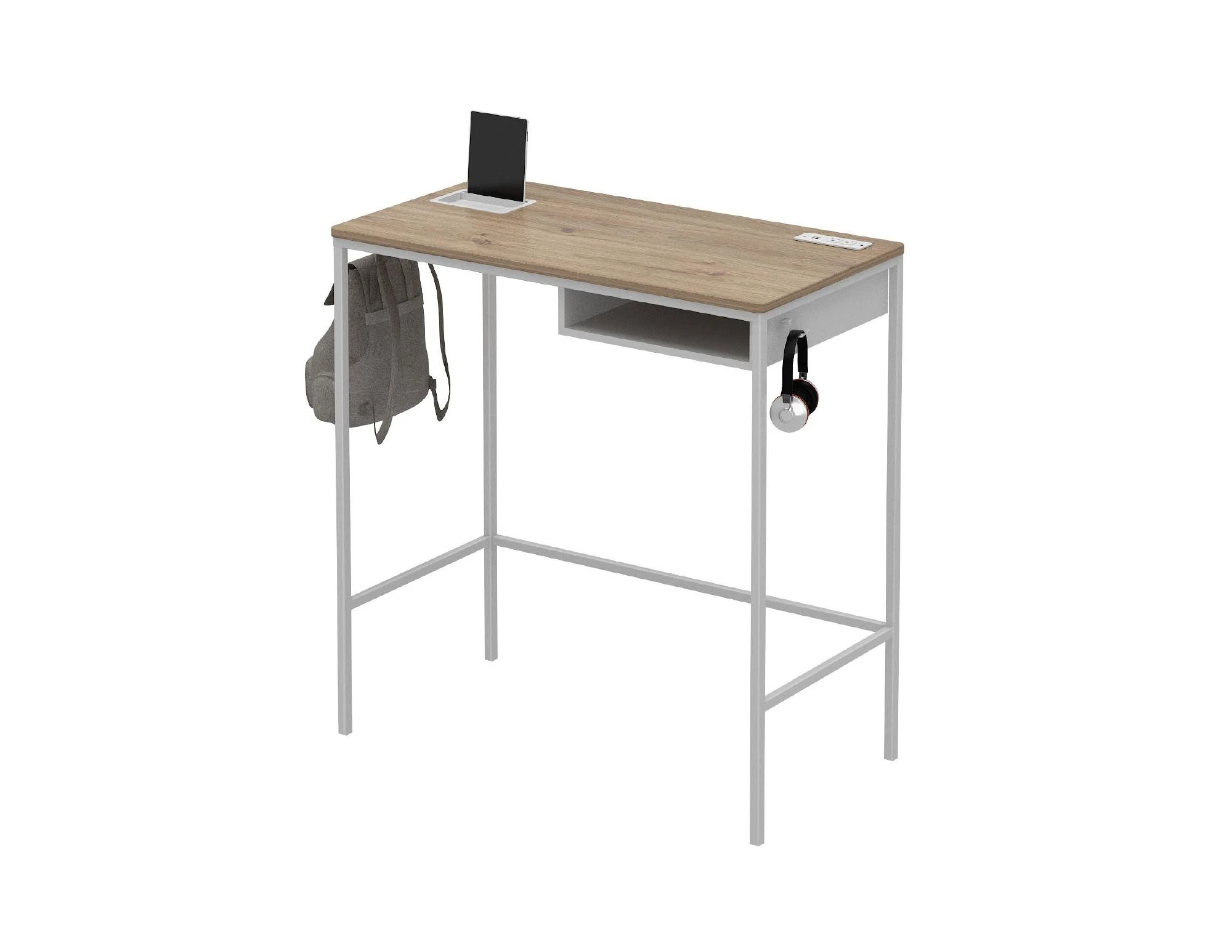 Student Desks — Student Desk
44″ W x 20″ D x 42″ H
• Integrated Power
• Phone/Tablet Holder
• Storage
• Hooks