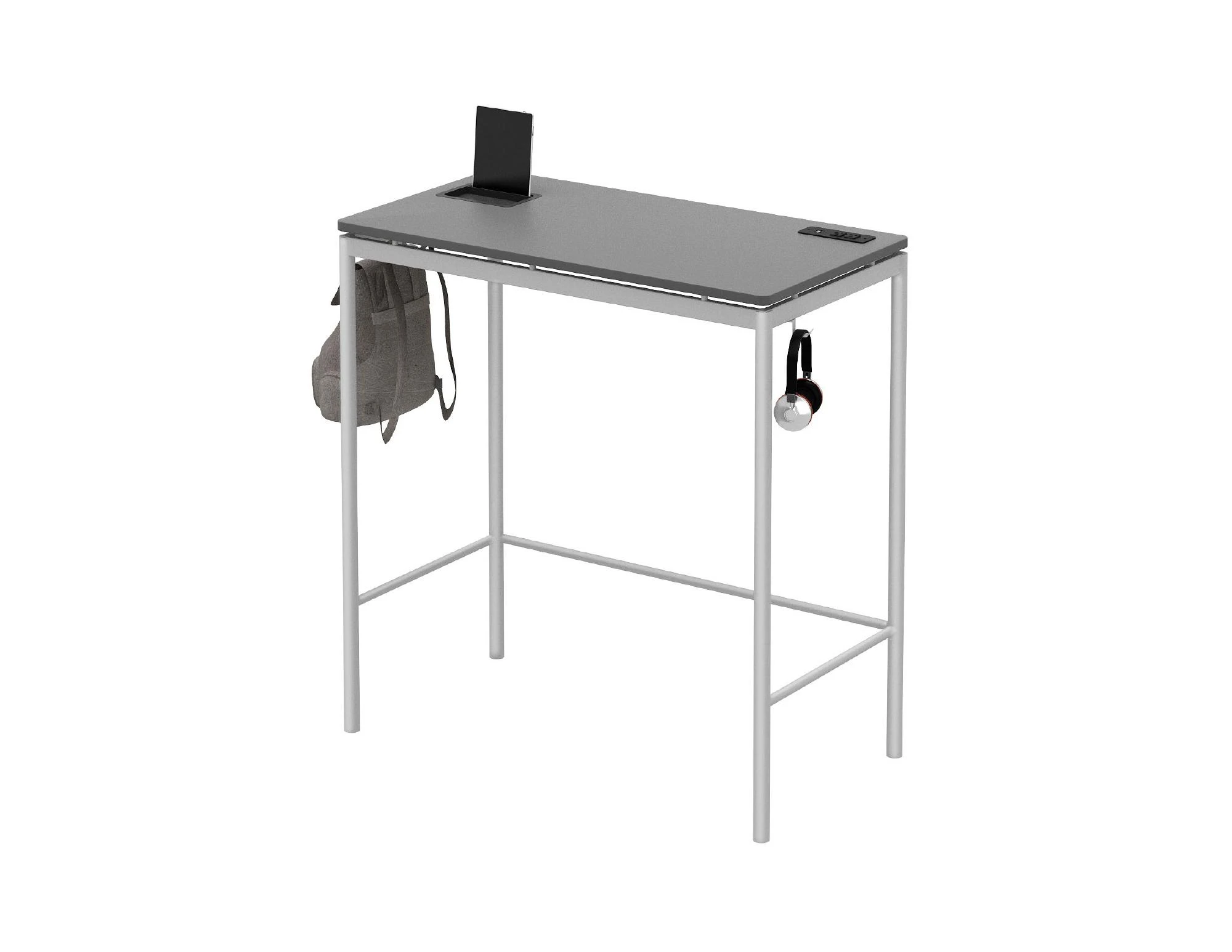 Student Desks — Student Desk
44″ W x 20″ D x 42H
• Integrated Power
• Phone/Tablet Holder
• Hooks