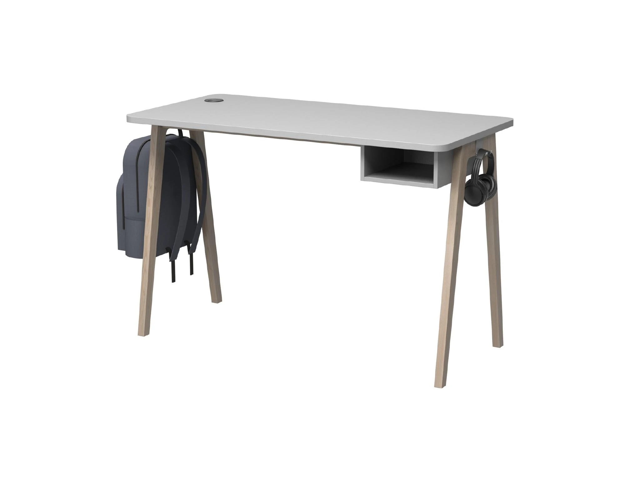 Student Desks — Student Desk
44″ W x 22″ D x 30″ H
• Integrated Power
• Phone/Tablet Holder
• Storage
• Hooks