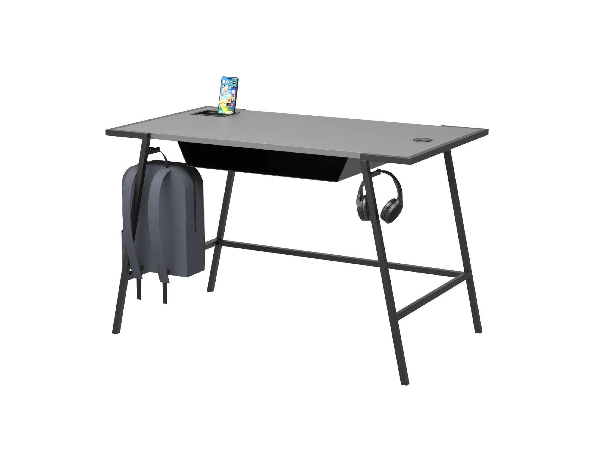 Student Desks — Student Desk
44″ W x 22″ D x 30″ H
• Integrated Power
• Phone/Tablet Holder
• Storage
• Hooks