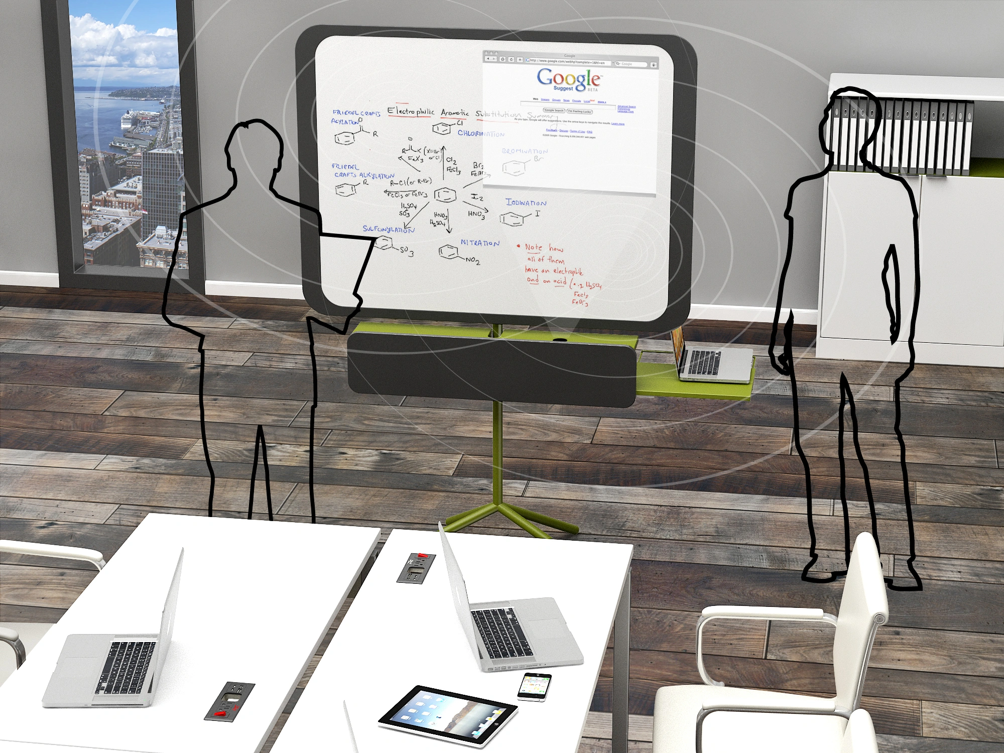 Whiteboard Audio System — Designed for virtual and temporary offices and classrooms where space, ease of use and temporary usage are key features.