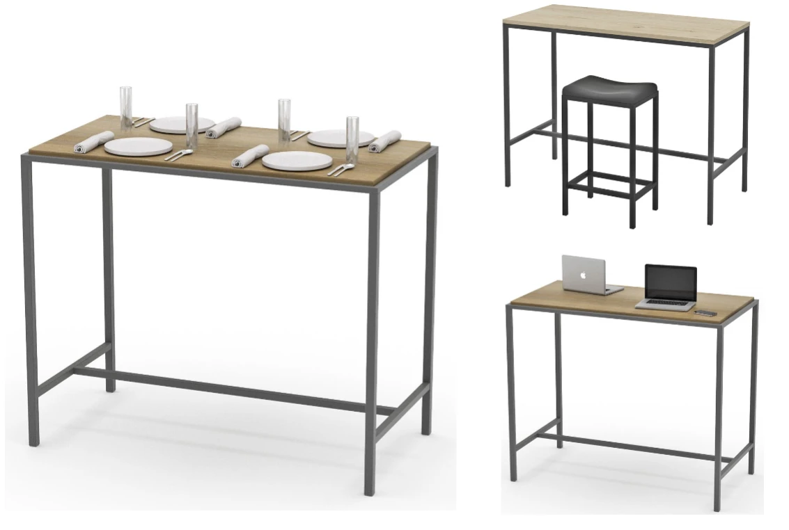 Small Space — Multi-use Desk
42″ W × 20″ D × 36″ H