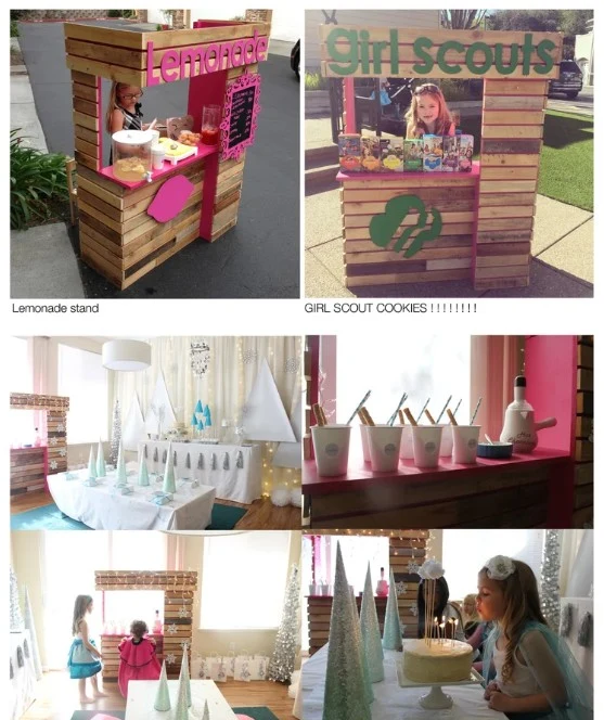 Building With My Little Makers — Lemonade stand. Girl Scout cookies. Anna and Elsa’s hot chocolate store.